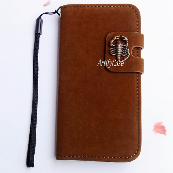 Handmade Genuine Leather Double Phone Wallet In Black / Men Wallet /  Leather Wallet / Phone Wallet / Iphone4s 5 Wallet / Leather Case